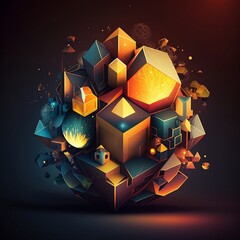 Abstract Art: How to Use Colorful Shapes and Textures in Your Designs (ai generated)