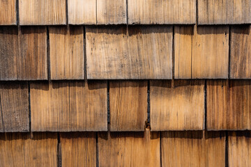 Old wooden shingles background texture