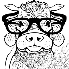 Cow With Glasses