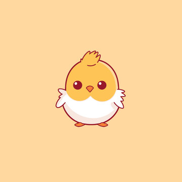 recommend clip art: Cute kawaii chicken chibi mascot vector cartoon style