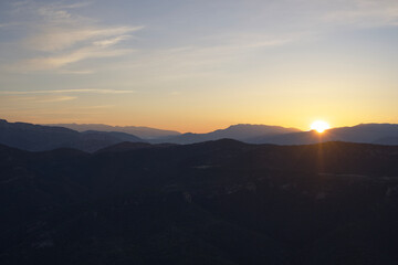 Spring sunrise in the mountains