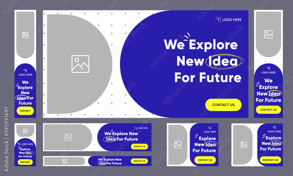 Wall mural digital consultancy firm set of web banner template design for social media posts, digital agency ed