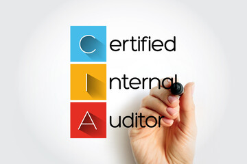 CIA - Certified Internal Auditor acronym, business concept background - obrazy, fototapety, plakaty