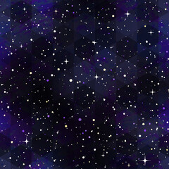 Dark stars sky seamless texture