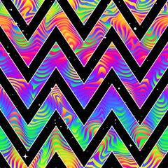Vibrant zigzag seamless pattern