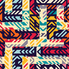 Colorful urban seamless pattern