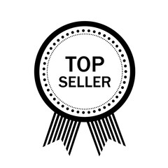 Top seller badge icon. Modern web banner elements. Flat style vector illustration.
