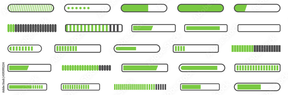 Fototapete Loading progress bar collection. Update loading interface bar