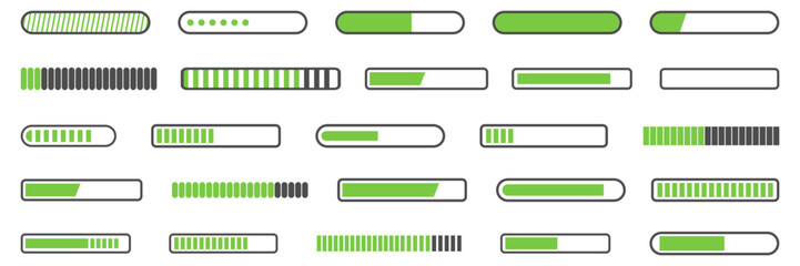 Loading progress bar collection. Update loading interface bar