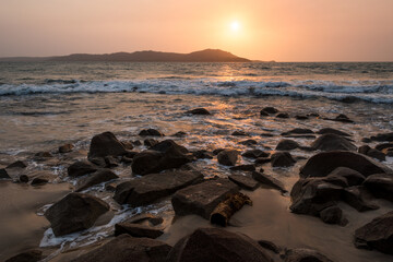 Fototapeta na wymiar Atardecer en Guinea