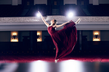This is when I feel most beautiful. a ballerina performing her routine.