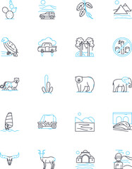 Mind boggling linear icons set. Perplexing, Confounding, Mystifying, Enigmatic, Unfathomable, Inscrutable, Baffling line vector and concept signs. Puzzling,Bewildering,Mind-bending outline