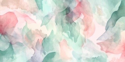 Abstract watercolor paint background, turquoise pink brown color, with liquid fluid texture for background, banner