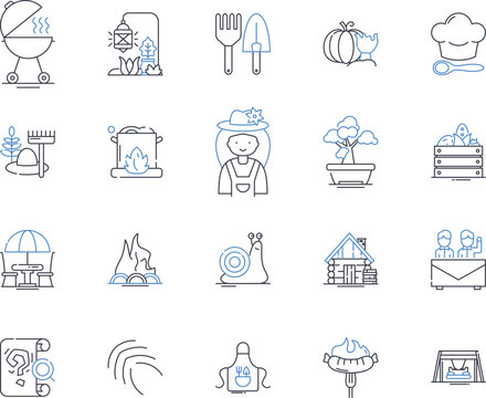 Chemical plant line icons collection. Reactor, Catalyst, Synthesis, Distillation, Polymer, Chemicals, Filtration vector and linear illustration. Extraction,Crystallization,Production outline signs set