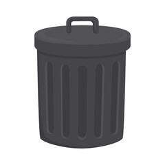 Trash Bin Sign Emoji Icon Illustration. Garbage Container Vector Symbol Emoticon Design Clip Art Sign Comic Style.