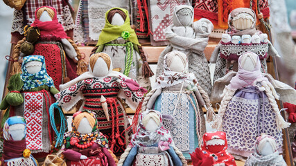 Slavic traditional rag dolls - amulets associated with pagan traditions.