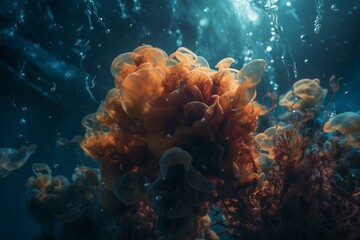 Fototapeta na wymiar Abstract underwater design. Generative AI
