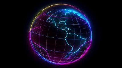 Neon Earth Background