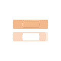 Beige medical plaster strips flat style, vector illustration