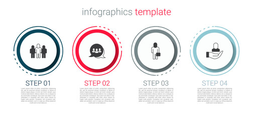 Set Project team base, Businessman and Worker. Business infographic template. Vector