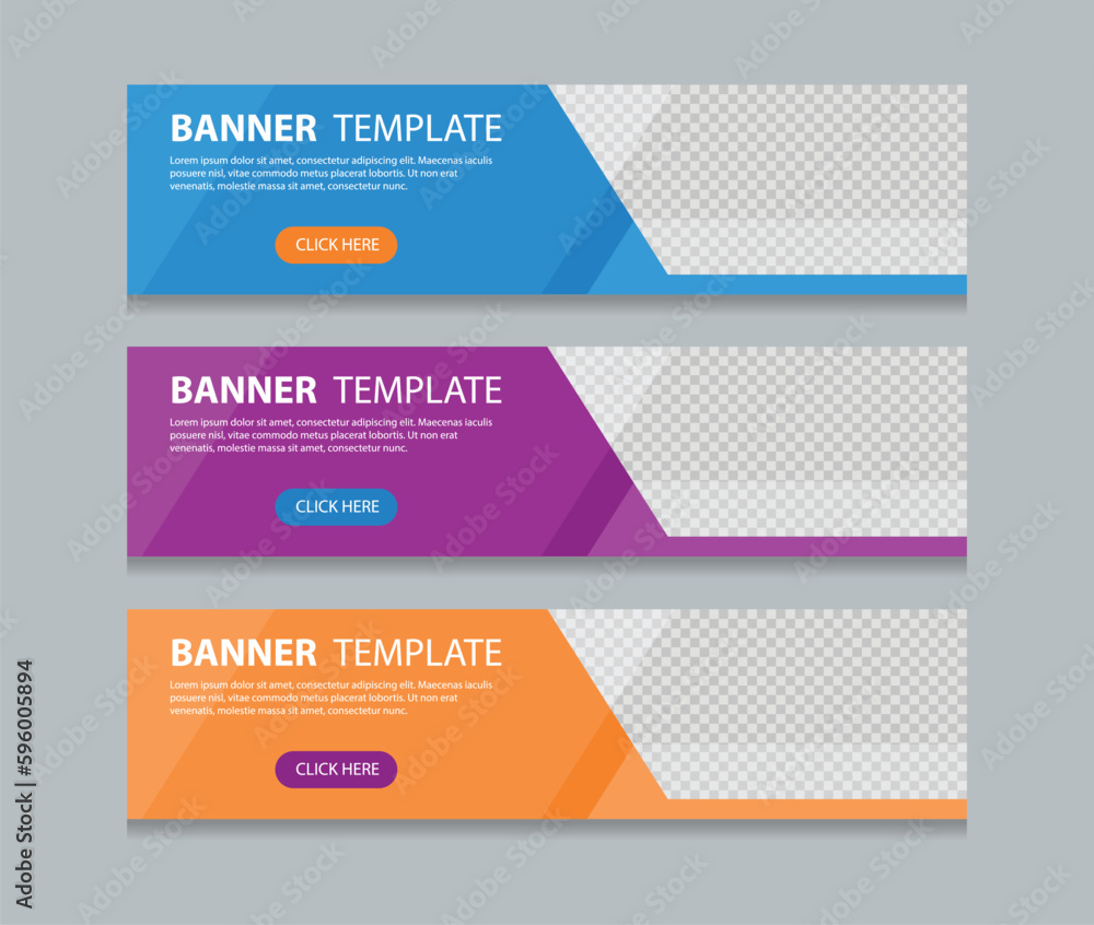 Aufkleber abstract web banner design template