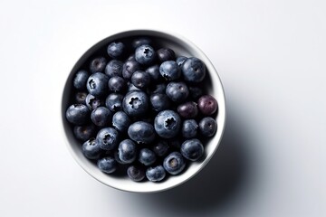 Blueberry in white bowl. Ingredients for juice, salad, dishes. 