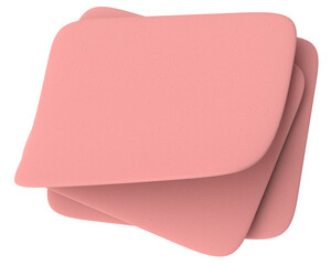 Empty note paper. 3D illustration.