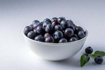 Blueberry in white bowl. Ingredients for juice, salad, dishes. 