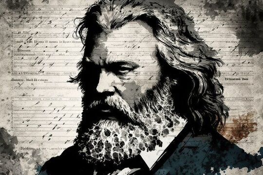 Sheet music by brahms, concept of Sheet music and Brahms, created with Generative AI technology