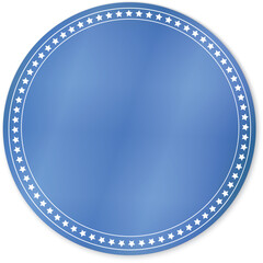 blue round sticker banner - vector design element
