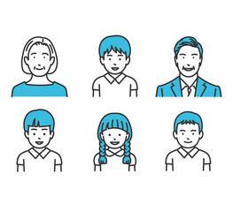 人物アイコン正面セット２