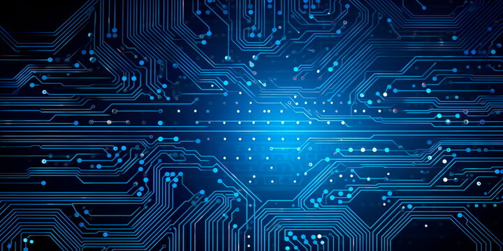 Futuristic quantum explosion technology. Modern Technology Circuit Board Illustration Texture Generative AI