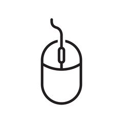 PC mouse vector icon. Mouse flat sign design. Computer mouse symbol pictogram. UX UI icon