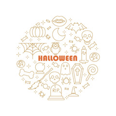 Halloween Icon Set Vector Design.