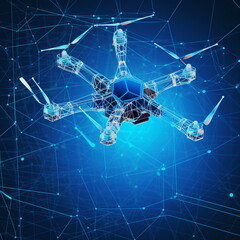Unmanned aeronavigation systems the image of a drone i_004, Generative AI, Generative, AI