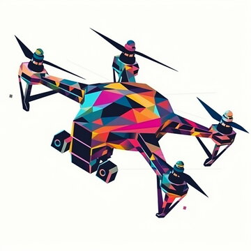 Unmanned aeronavigation systems the image of a drone i_007, Generative AI, Generative, AI