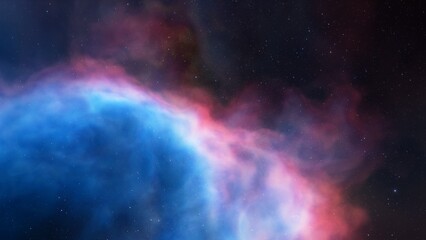 Fototapeta na wymiar Space background with realistic nebula and shining stars. Colorful cosmos with stardust and milky way. Magic color galaxy. Infinite universe and starry night. 3d render 