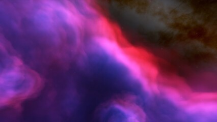 Space background with realistic nebula and shining stars. Colorful cosmos with stardust and milky way. Magic color galaxy. Infinite universe and starry night. 3d render
