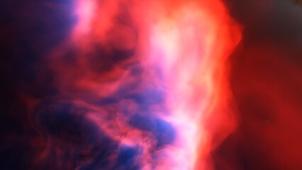 nebula gas cloud in deep outer space, science fiction illustration, colorful space background with stars 3d render
