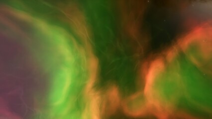 nebula gas cloud in deep outer space, science fiction illustration, colorful space background with stars 3d render
