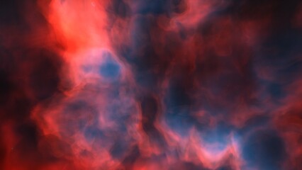 Cosmic background with a blue purple nebula and stars