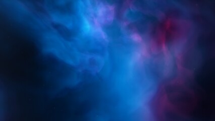 Fototapeta na wymiar Cosmic background with a blue purple nebula and stars