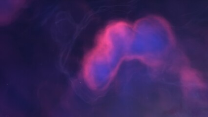 nebula gas cloud in deep outer space, science fiction illustration, colorful space background with stars 3d render
