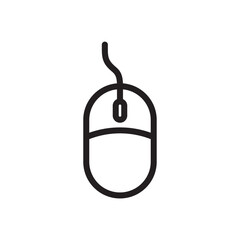 PC mouse vector icon. Mouse flat sign design. Computer mouse symbol pictogram. UX UI icon