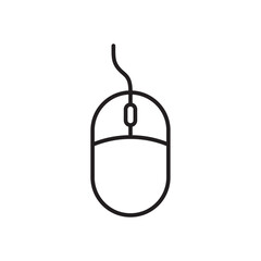 PC mouse vector icon. Mouse flat sign design. Computer mouse symbol pictogram. UX UI icon