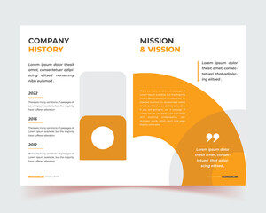 banner design, social media, corporate company profile brochure template design, any template vector, Company profile brochure template Layo cover design, yellow color shape template design