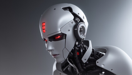 Obraz na płótnie Canvas A smart robot of the future with a unique structure Genarative AI