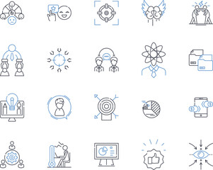 Professional alliance line icons collection. Partnership, Collaboration, Nerk, Synergy, Connection, Bond, Teamwork vector and linear illustration. Association,Alliance,Collaboration outline signs set