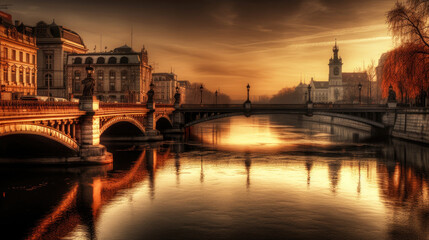 Vienna. Breathtaking travel destination place. Generative AI