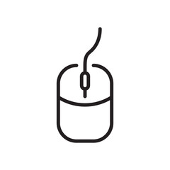 Obraz premium PC mouse vector icon. Mouse flat sign design. Computer mouse symbol pictogram. UX UI icon